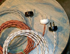 Vintage Style Acorn & Oak Electrical Plug – Bakelite Replica antique cord rewire