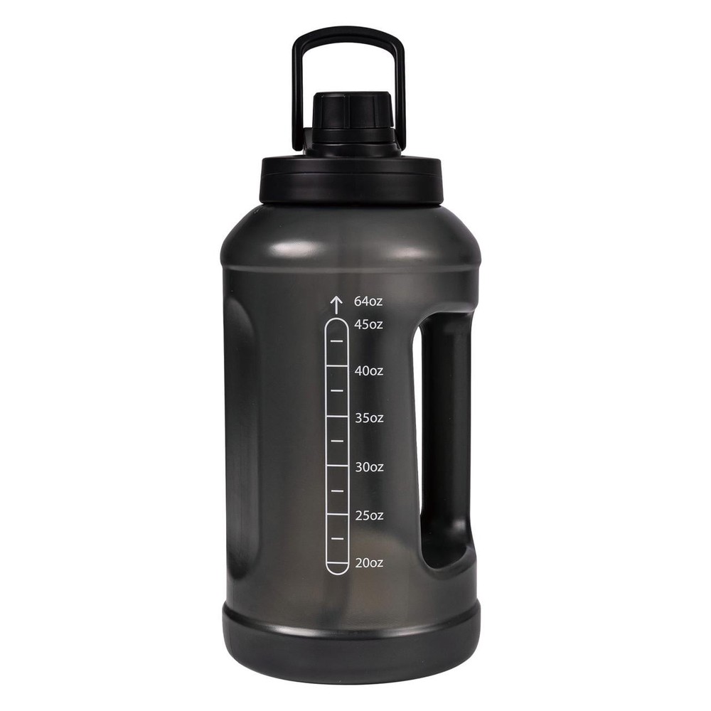 Reusable 64oz Water Bottle with 2 in 1 Straw and Chug Lid Lightweight