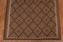 Brown Kilim Oriental Area Rug 7×10 Flat-weave Southwestern Style for Any Room