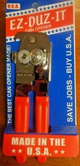 EZ DUZ IT American Made Red Grips Manual Deluxe Can Opener – Made In The USA