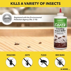 Harris Diatomaceous Earth Crawling Insect Killer Powder, 9oz