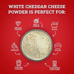Hoosier Hill Farm White Cheddar Cheese Powder, 25LB (Pack of 1) (BBD 02/09/2028)