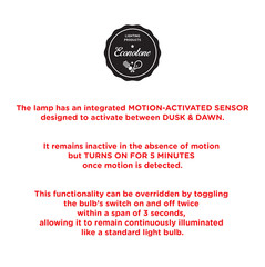 Motion Sensor Activated Light Bulb LED 120V 12W =75W A19 E26 3000K Soft White