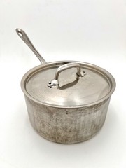 Vintage All-Clad Stainless Steel 1.5 Qt Sauce Pot With Lid MASTER CHEF 203 1/2