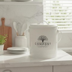 Countertop Compost Bin 1.3 Gal -Includes Inner Bucket Liner and Carbon Filter
