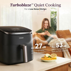 Cosori 9-In-1 Turboblaze Air Fryer 6 Qt, Premium Ceramic Coating, 90°–450°F, Pre