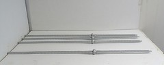 IRON SILVER SINGLE KNUCKLE GOTHIC PORCH BALUSTER SPINDLE (LOT OF 4)*NNB
