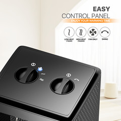 [LCD SCREEN+HANDLE] Electric Space Heater Adjustable 1500W Coil Heating Fan Home