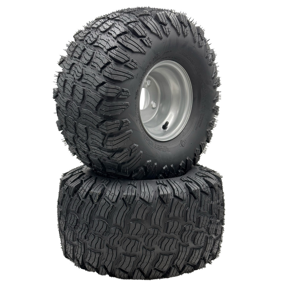 Set of 2 – Silver 20×10.00-8 Reaper Turf Wheel Assembly