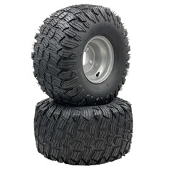 Set of 2 – Silver 20×10.00-8 Reaper Turf Wheel Assembly