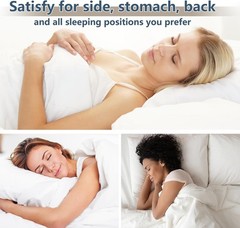 Pillow Queen Supportive Bed Pillow for Side Back Sleepers OEKO-TEX 2 Pack