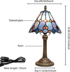 Tiffany Stained Glass Bedside Lamp – Cute Home Decor Gift for Any Room