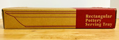Longaberger Rectangular Pottery Serving Tray Heirloom Ivory 30370 w / Box & Card