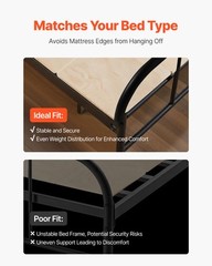 Uimoso Twin Size Bunkie Board 0.4″ Foldable Bed Board Slats w/ Connection 8 Pcs