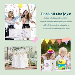 Kraft Paper Bags with Handles Party Shopping Gift Bags Bulk Brown White Black