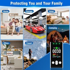 Gas Smoke Alarm CO Detector W/ Backup Batter 5-in-1 Temp & Humidity For Home RV