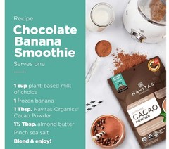 2 Navitas Organic Cacao Powder 8 oz Unsweetened Plant Cocoa Superfood Chocolate