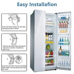 2 Pack LG LT1000P Refresh Refrigerator Ice Water Filter ADQ747935 GF-D706BSL US