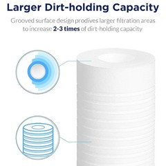 1 / 5 / 0.5 Micron 10″x2.5″ Grooved Sediment Water Filter RO Cartridge 1-25 Pack