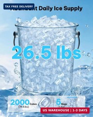 Silonn Ice Maker Countertop, 8 Cubes in 6 Mins, 26.5lbs/24H, Self-Cleaning