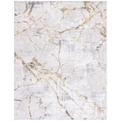 SAFAVIEH Contemporary Modern Abstract Area Rug Grey & Gold Amelia Collection