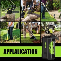 1-2PACK 8.0Ah Battery 40 Volt for Ryobi 40V Lithium OP40602 Battery with LED