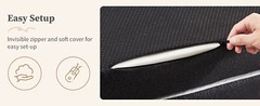 4-Inch Tri-Fold Memory Foam Folding Mattress Topper Portable for Camping, Guest