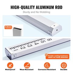 VEVOR 9 Feet 10ths Grade Rod 1/10ft Dual Sided 3 Section Telescopic Leveling Rod