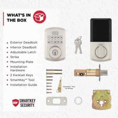Kwikset Powerbolt 250 10-Button Keypad Satin Nickel Transitional Electronic