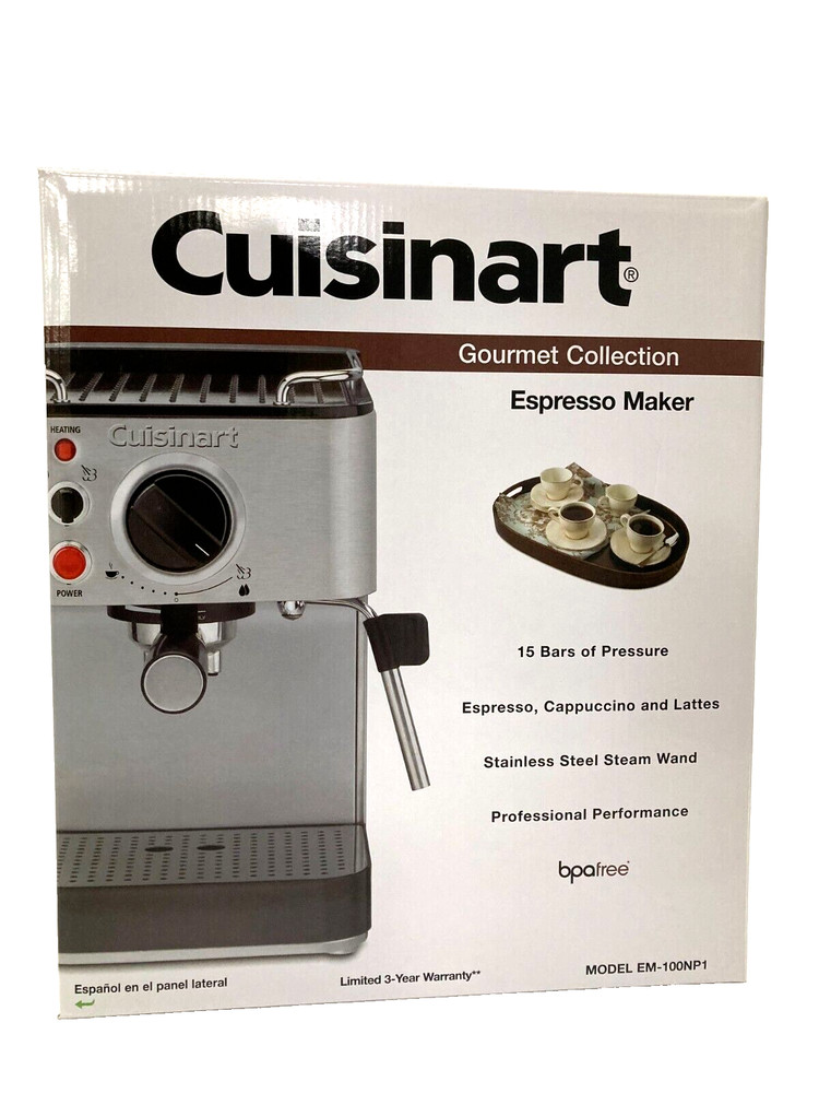Cuisinart Manual Espresso Maker, 1.66 Quart, EM-100NP1 Stainless Steel