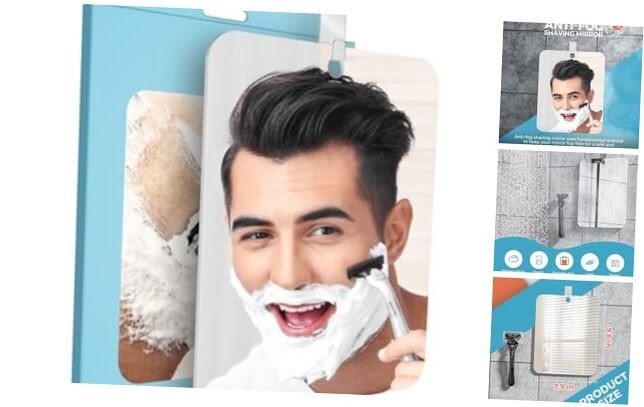 Shower Mirror Fogless, 7.8In x 9.8In Fogless Mirror for Shower, Shower Mirror
