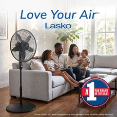 Lasko Cyclone Max 18″ Oscillating Pedestal Fan Remote 4-Speed Black S18605