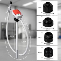 Fuel Transfer Pump for Gas Cans & Racing Jugs, Portable Electric Gasoline Sip…