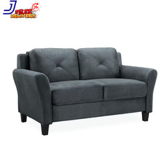 Harvard 58 In Dark Gray Microfiber 2 Seat Loveseat with Round Arms FREE SHIPPING
