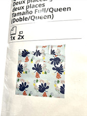 Ikea KANTDRACENA Full/Queen Duvet Cover + 2 Pillowcases Bed Set Multicolor NEW