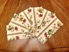 Williams Sonoma Napkins Set of 6 Floral Botanical Ivory Cottage Core NWOT