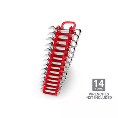 14-Tool Stubby Combination Wrench Holder (Red)