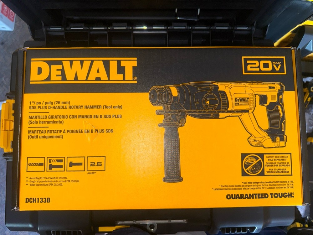 DeWALT DCH133B 20V Max 1” SDS Plus D-Handle Rotary Hammer –