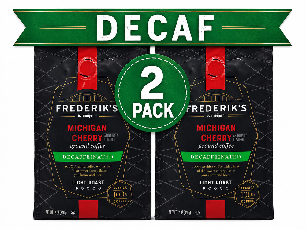 Frederik’s Michigan Cherry Decaf Ground Coffee 12 oz 2 Pack Meijer Light Roast