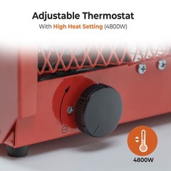 Comfort Zone Portable Industrial Fan-Forced Space Heater, NEMA 6-30, 240v/30amps
