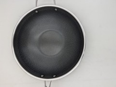 HexClad 12″ WOK 12-Inch Hybrid Nonstick Pan – NO Lid – Used