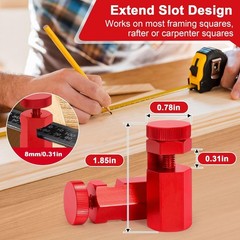 Tall Stair Gauges Framing Square Attachment Rafter Layout Tool Aluminum Red 2 Pa