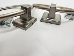 LOT OF 2 Towel Ring Brushed Nickel- Square Style #62070