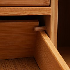 Bamboo Kitchen Countertop Cabinet Pantry Sideboard Storage Cabinet with Drawers