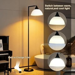 Anrotix LED Floor Lamp Horn-Shaped Metal Standing Light Remote Dimmable Folding