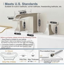 Heymytap Bathtub faucet JLBTF03N Brushed Nickel Unused Original Packaging