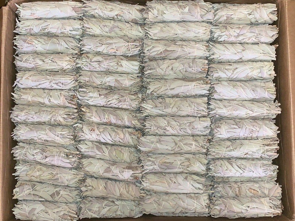 White Sage Smudge Sticks/Wand 4- 5″ Wholesale Bulk 1 to 100 big bundles