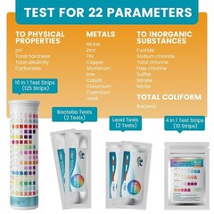 22 in 1 Water Test Kit for Lead, Fluoride, Chlorine, Hardness, Iron
