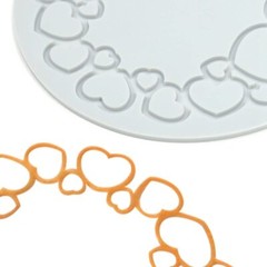 Love Silicone Lace Mold 5.40×0.12″ Heart Pattern Mat Fondant Cake Decorating
