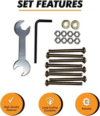 Bed Frame Hardware Set – Heavy Duty Screws and Bolts for Metal Bed Frame – At…
